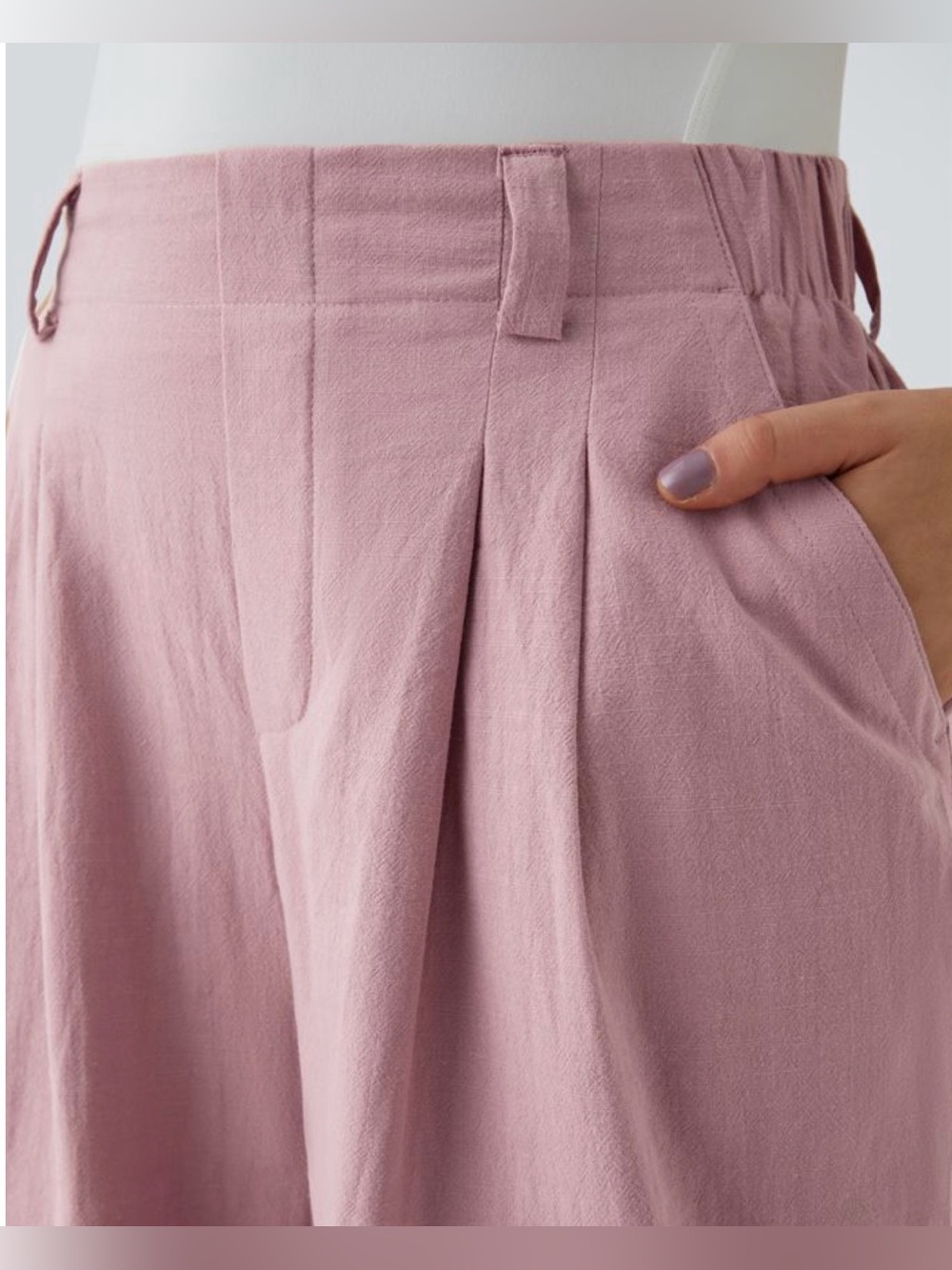 Halara High Waisted Pocket Wide Leg Flowy Solid Palazzo Casual Linen-Feel Pants - Picture 4 of 7